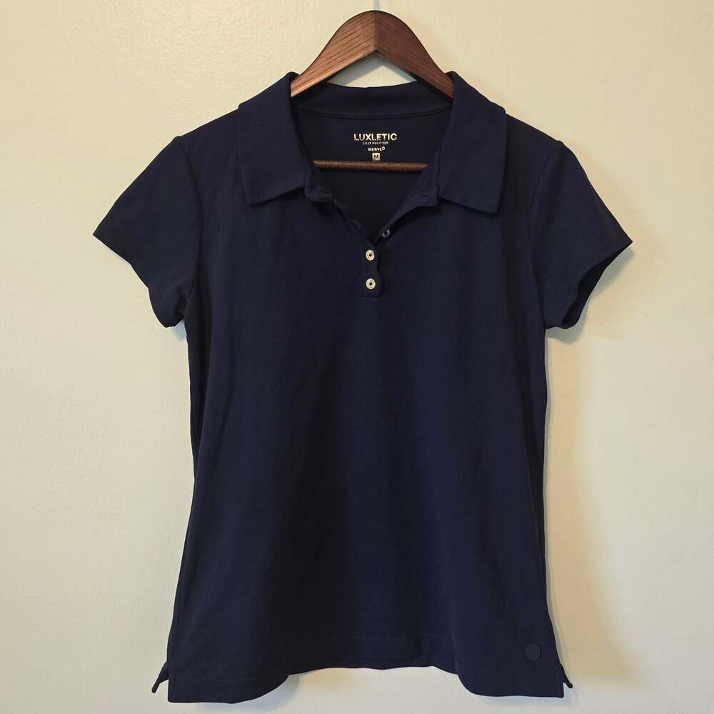 Lilly Pulitzer Luxletic Frida Scallop Polo Top